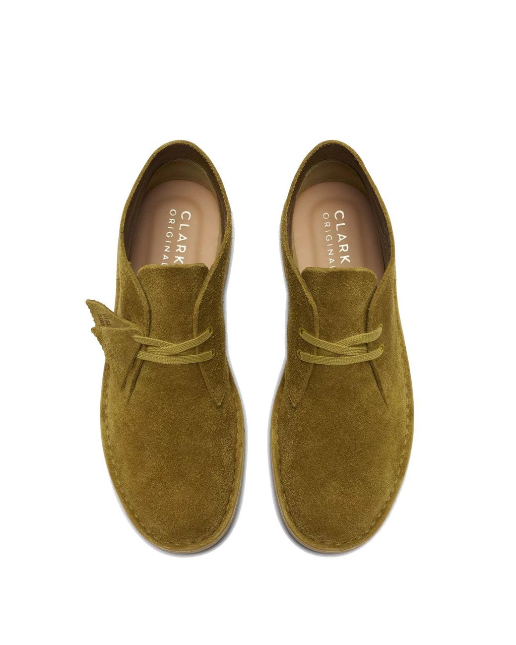 Green clarks store desert boots