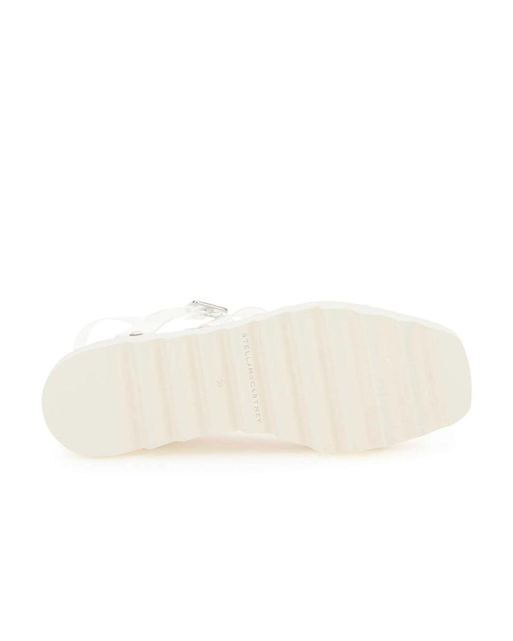 Stella McCartney X Ed Curtis Elyse Transparent Platform Sandal In White in  Natural | Lyst