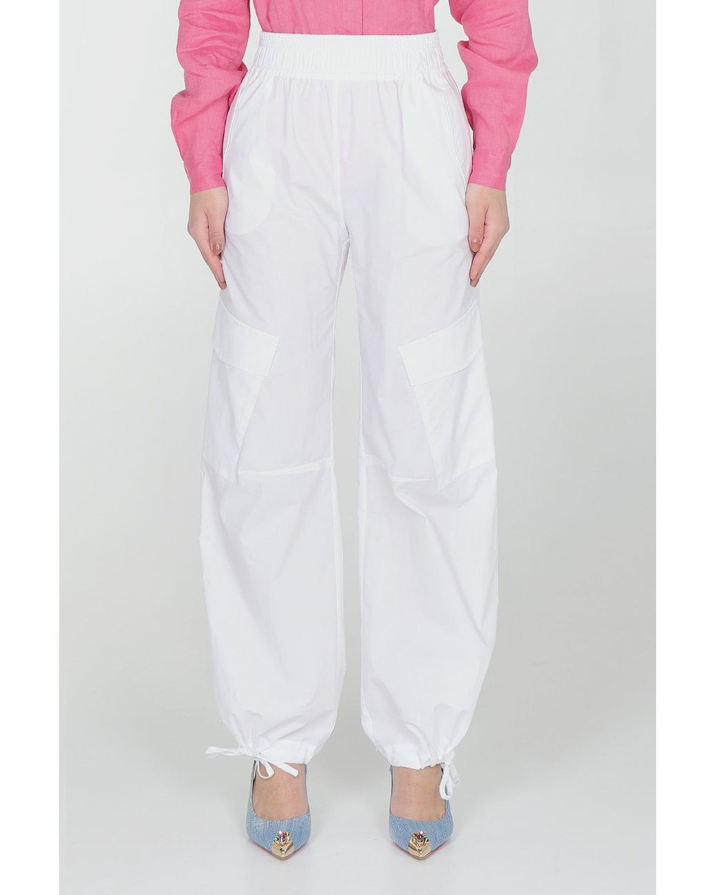 Suoli Pantalone Bianco In Cotone in White | Lyst UK
