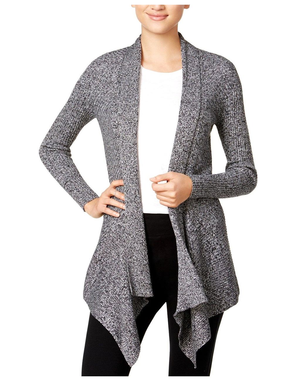 open front waterfall cardigan