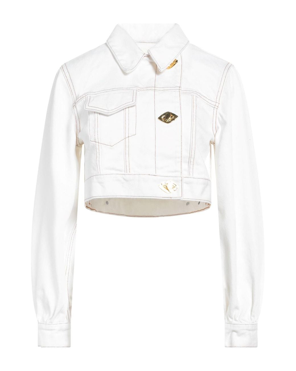 Ganni White Denim Outerwear
