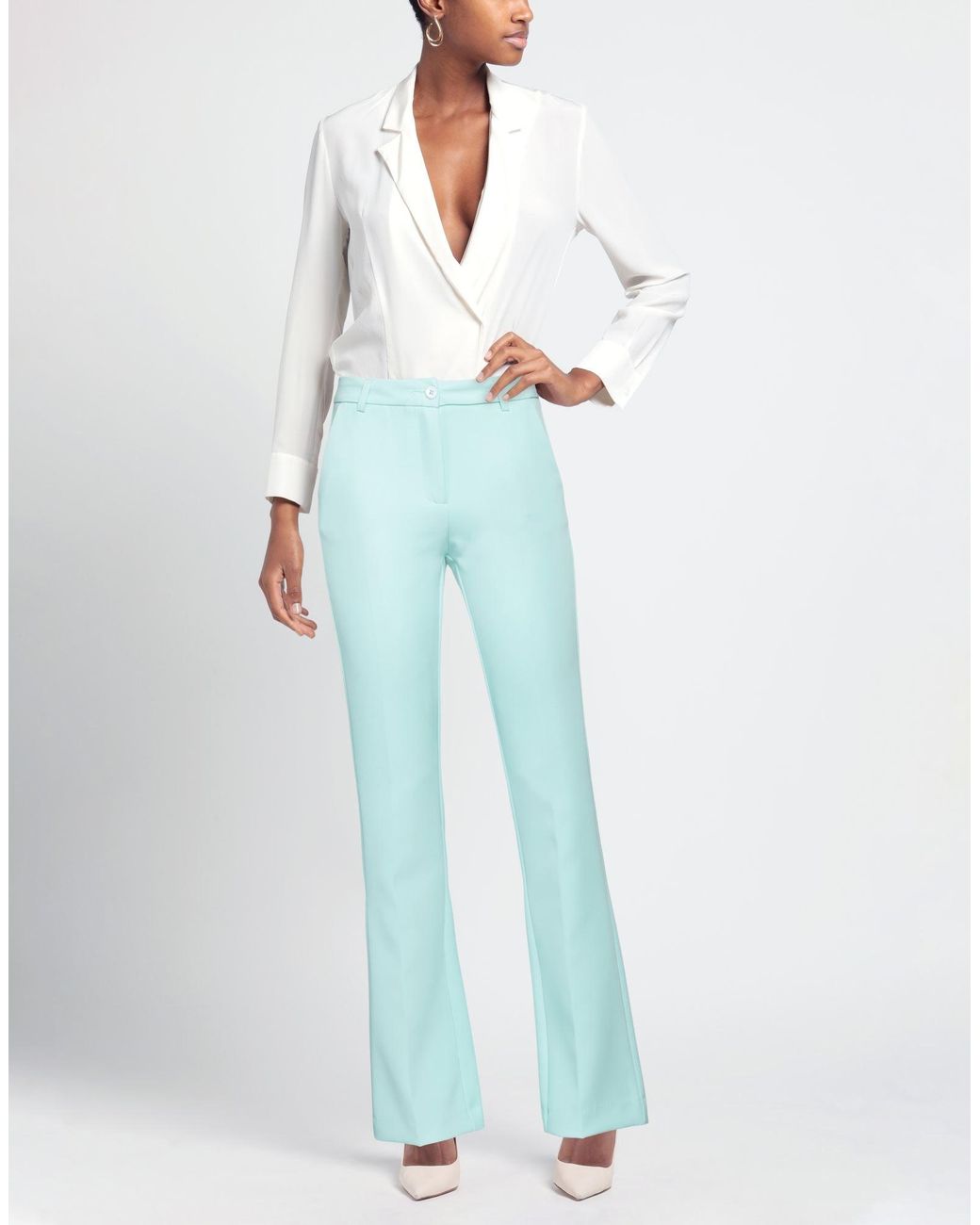 ANYKEY Blue Pants Polyester, Elastane