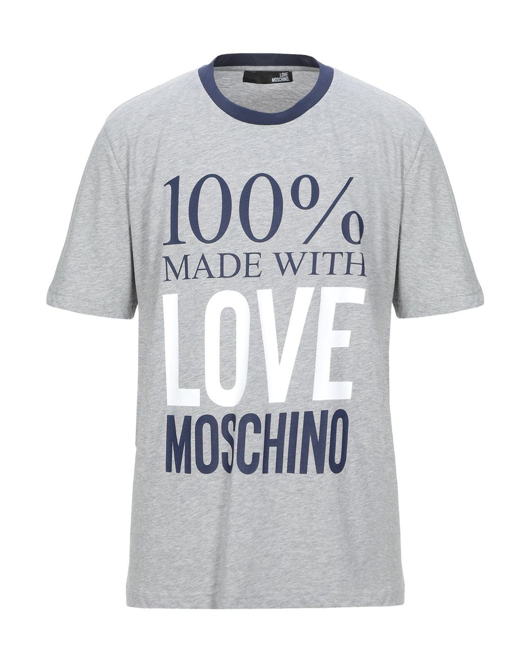 Love Moschino Cotton T-shirt in Grey (Gray) for Men - Lyst