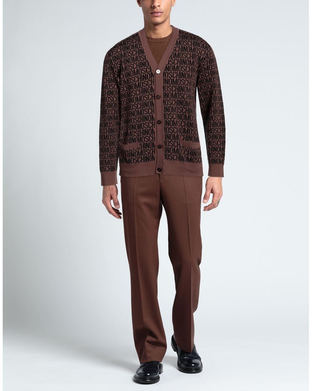 Moschino Brown Cardigan for men