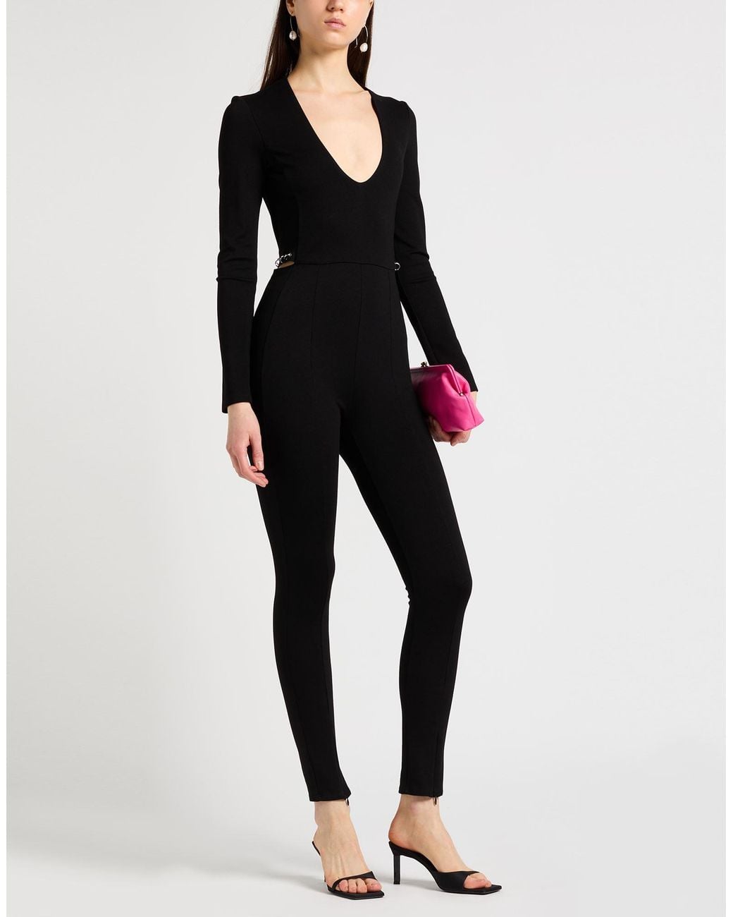 Patrizia Pepe Black Jumpsuit Viscose, Polyamide, Elastane