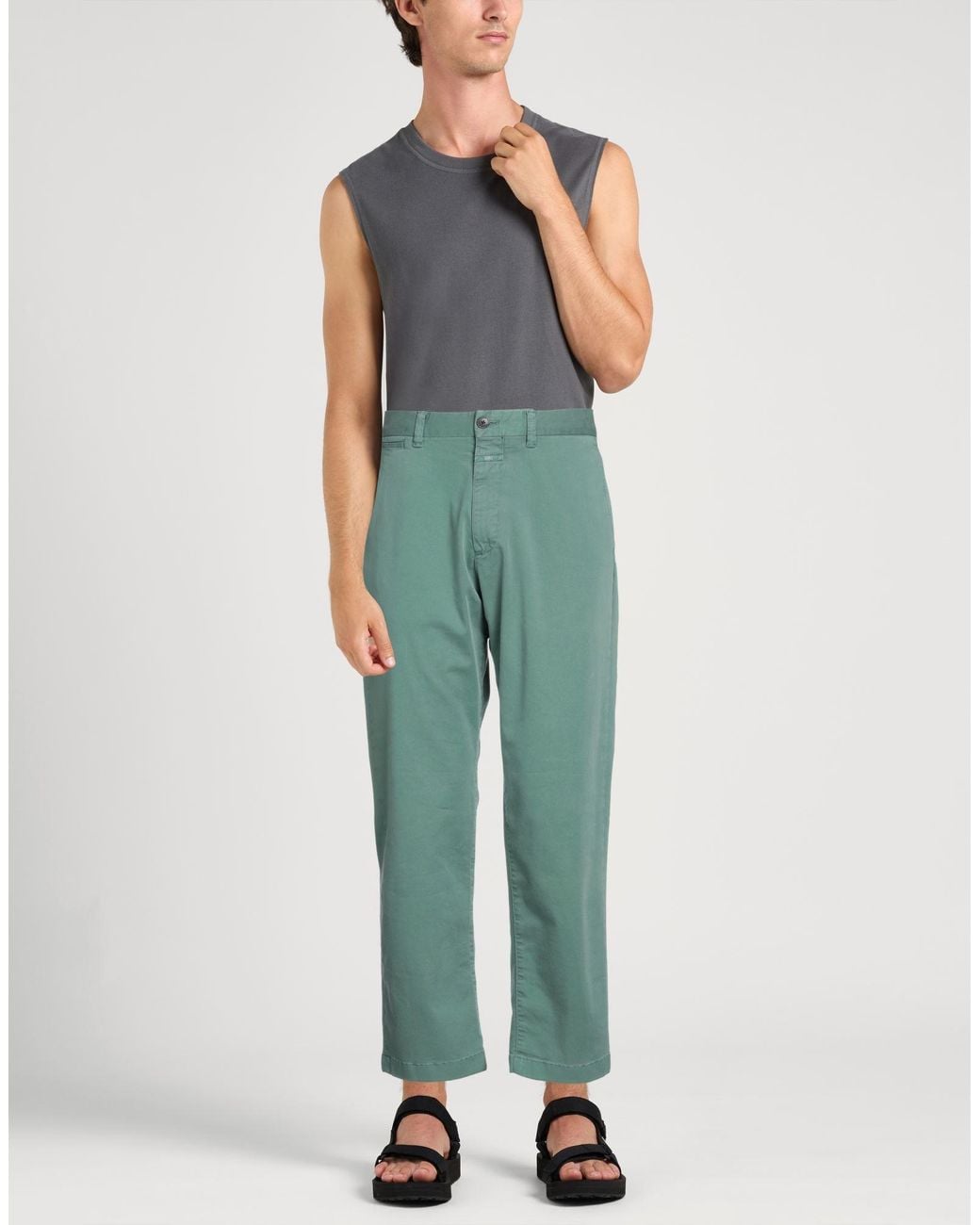 Closed Green Trouser for men