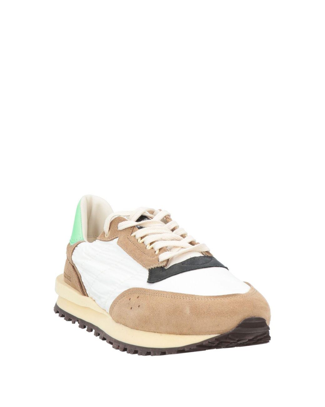 HIDNANDER Natural Camel Sneakers Leather, Textile Fibers for men