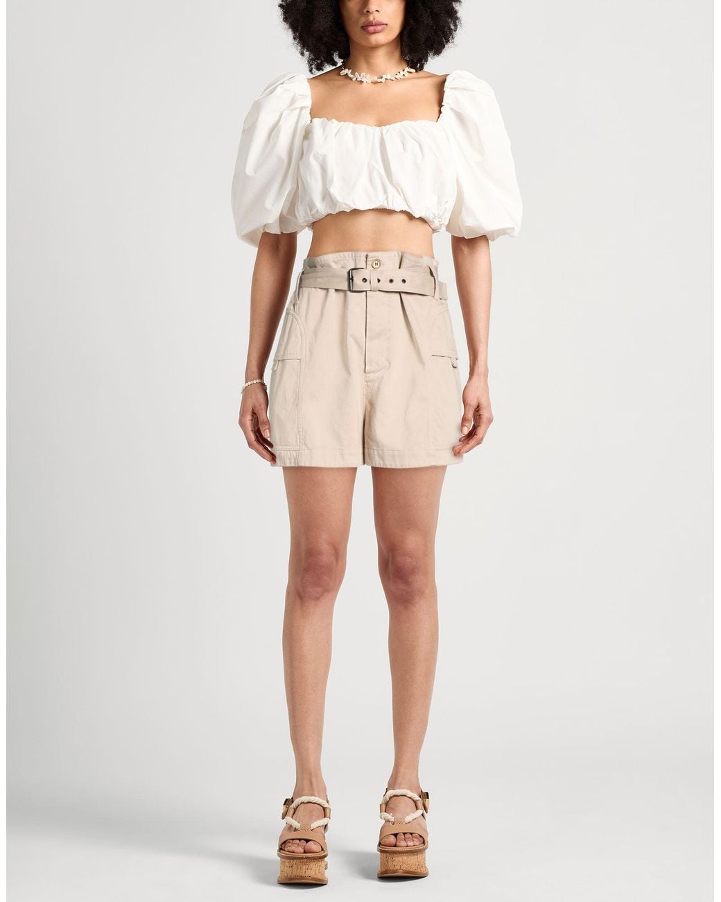 Isabel Marant Natural Shorts & Bermuda Shorts