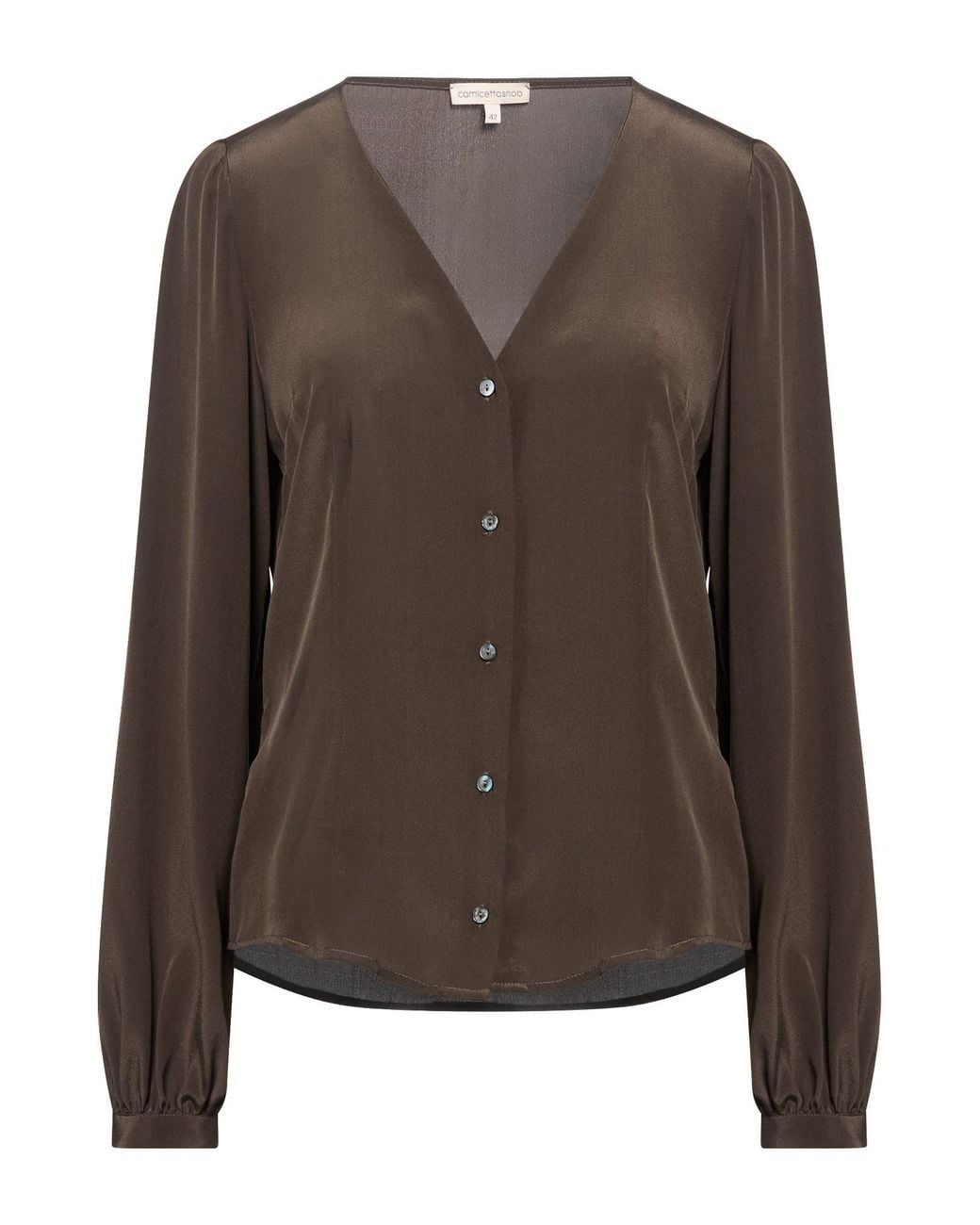 Camicettasnob Brown Dark Shirt Silk
