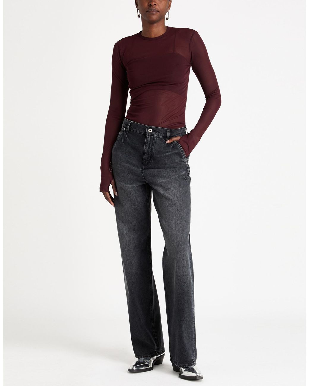 Alysi Purple Crème Top Polyester, Elastane