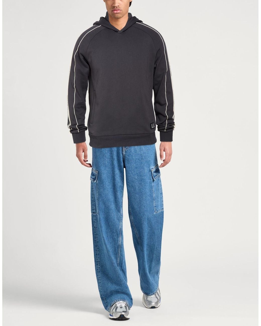 EA7 Blue Sweatshirt Cotton, Polyester for men