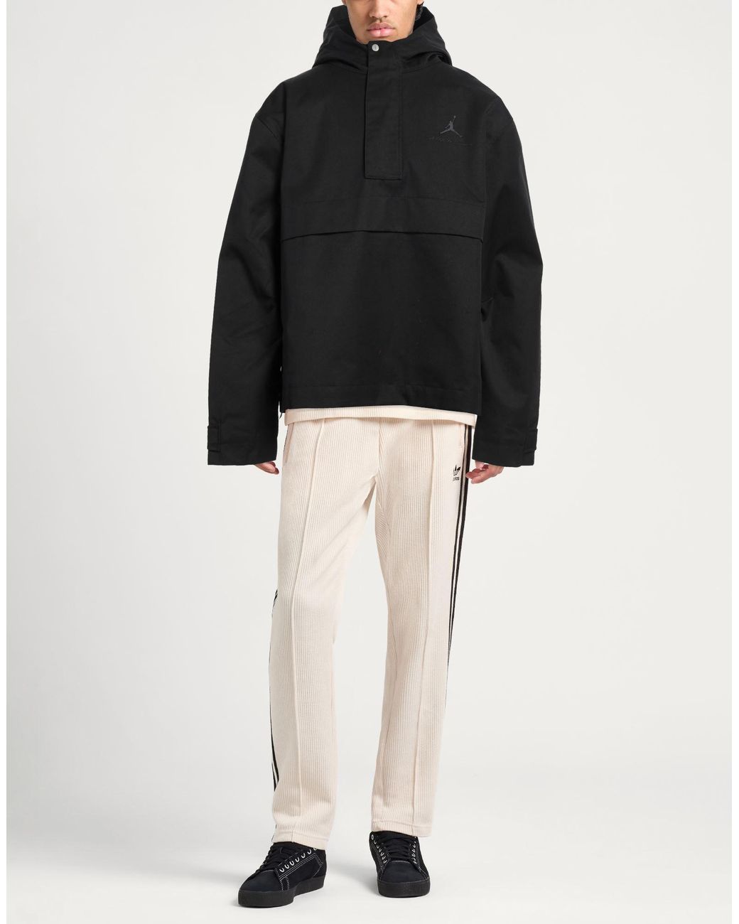 Nike Black Jacket Polyester, Cotton for men