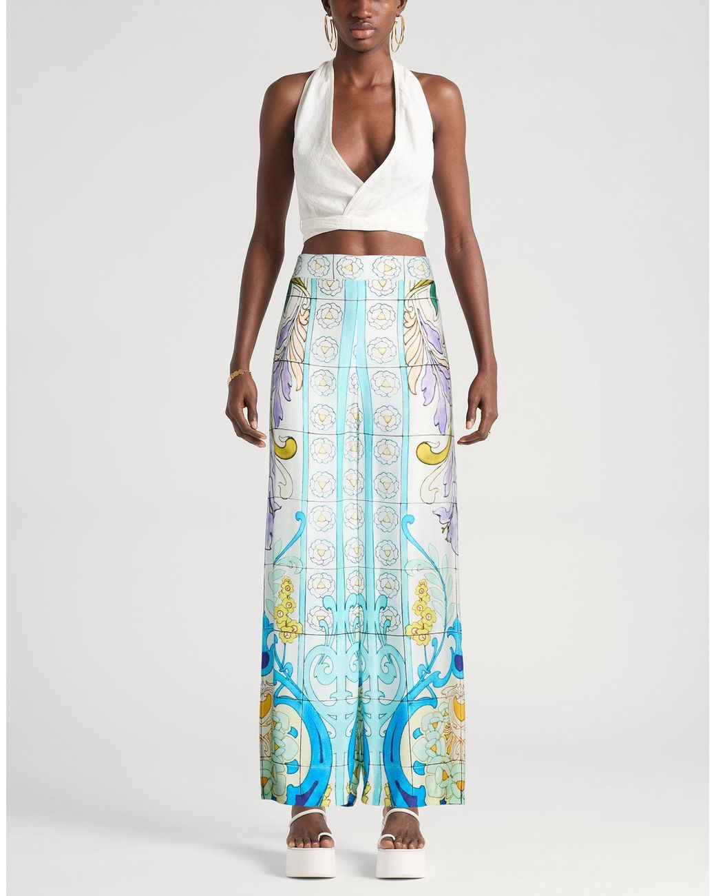 Maje Blue Pants Viscose