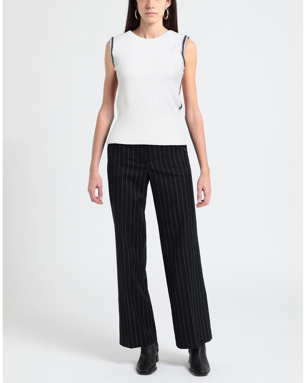 CESAR CASIER White Sweater Cotton, Polyamide