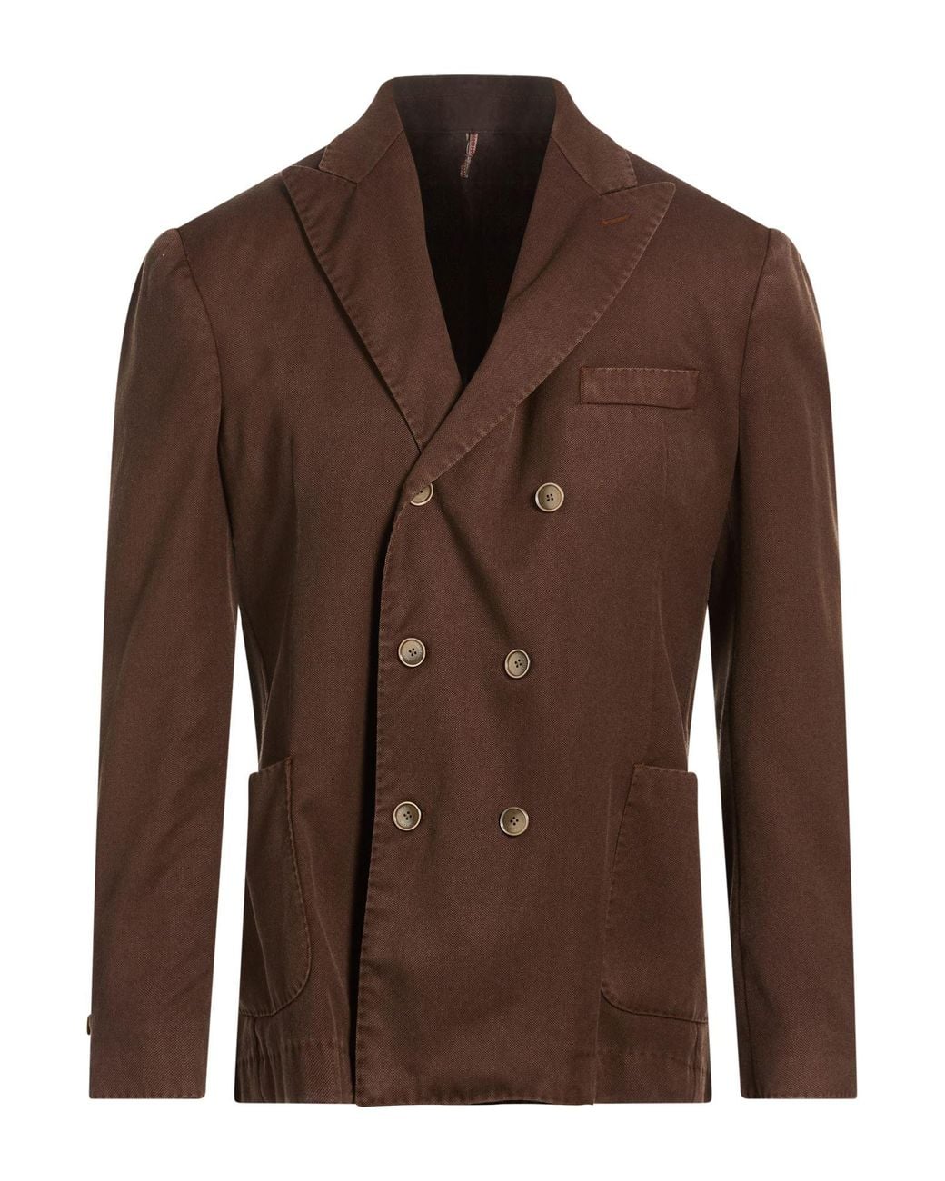 Santaniello Brown Blazer Wool for men