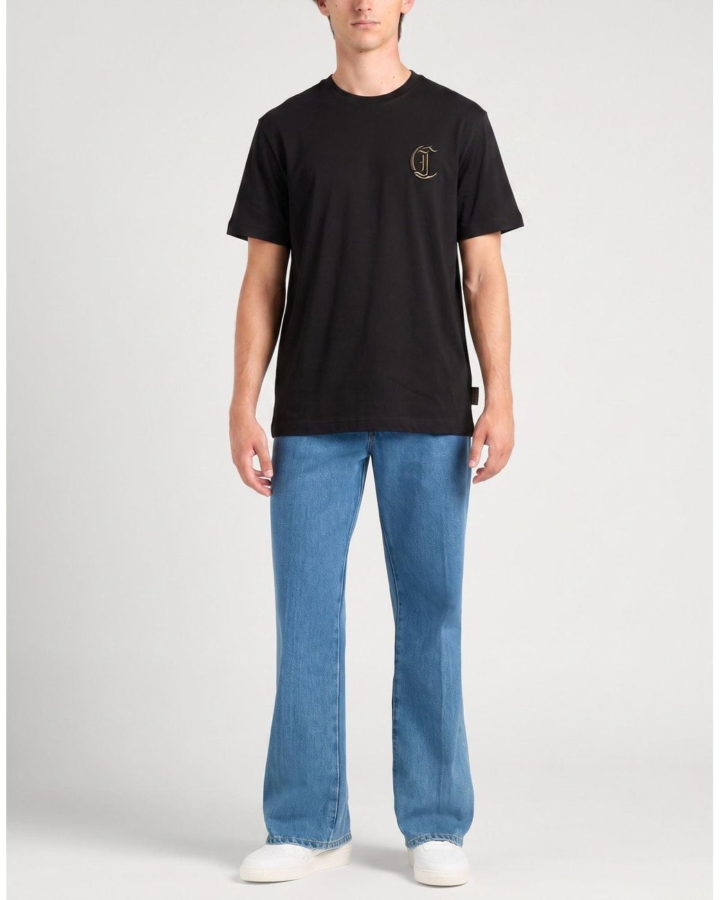 Just Cavalli Black T-Shirt Cotton for men