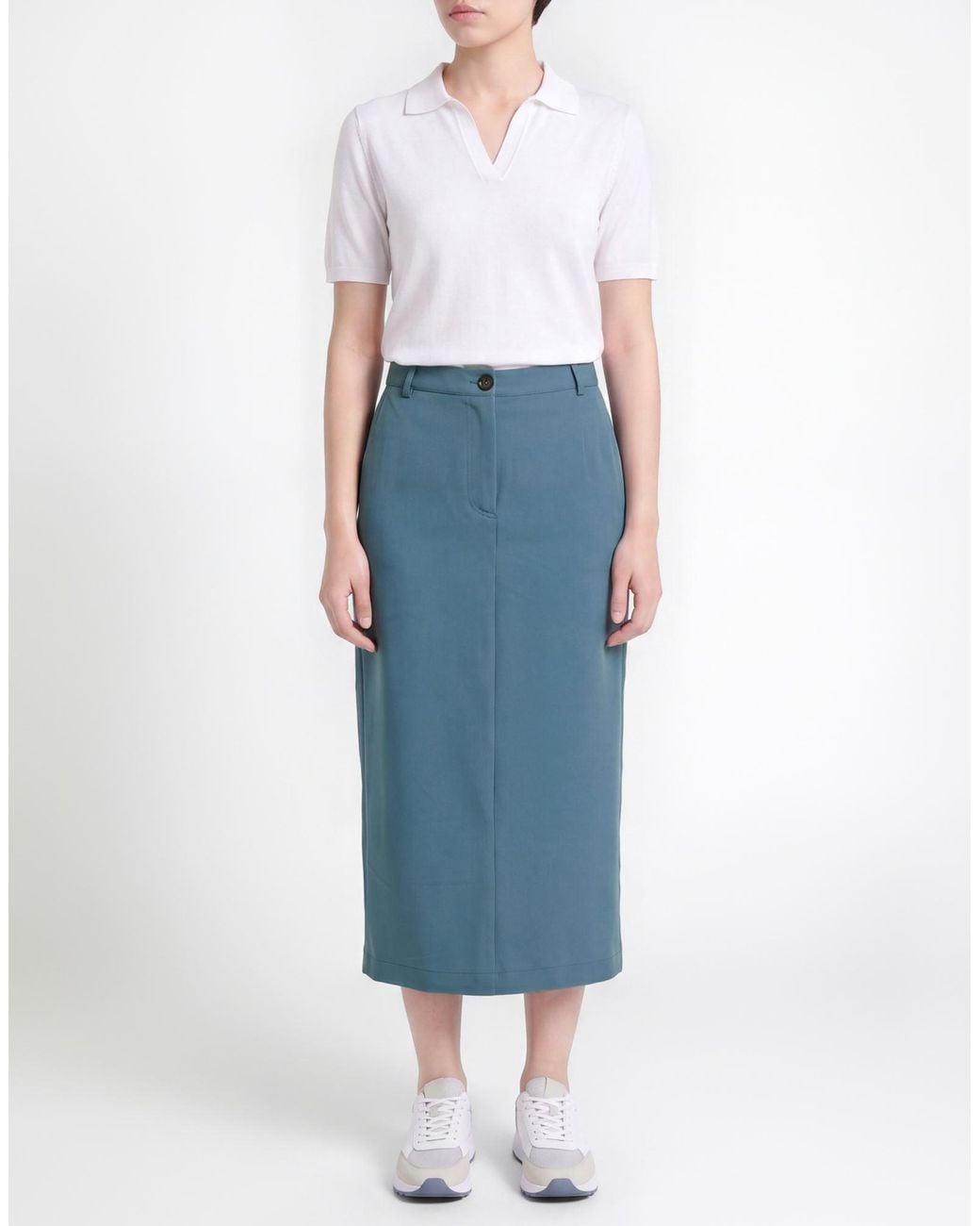 Colmar Blue Light Midi Skirt Polyester, Viscose, Elastane