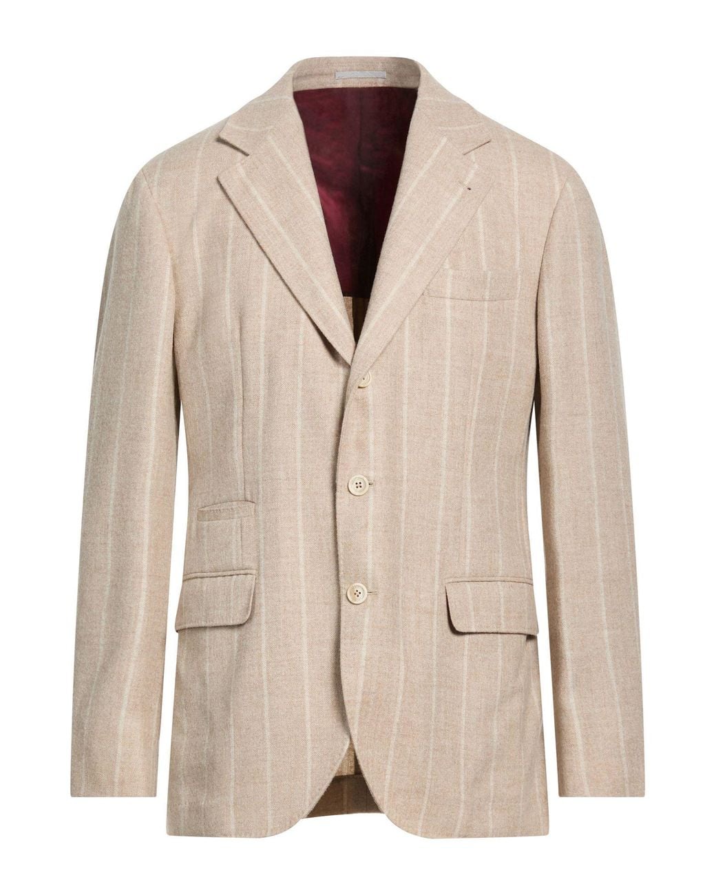 Brunello Cucinelli Natural Blazer Alpaca Wool, Wool, Polyester for men