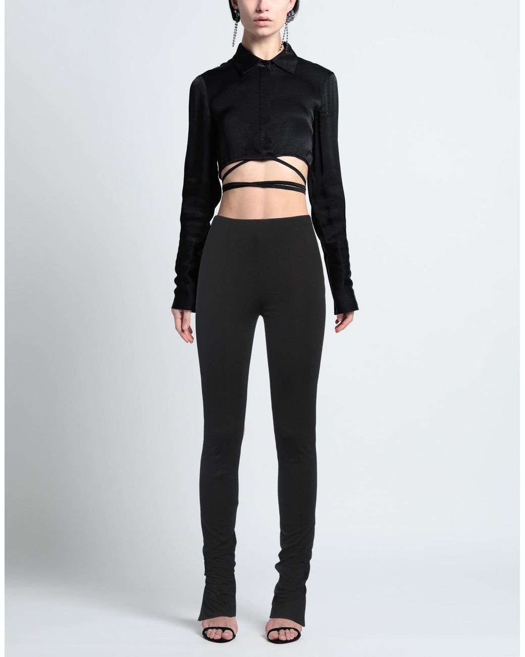 Patrizia Pepe Black Pants Viscose, Polyamide, Elastane