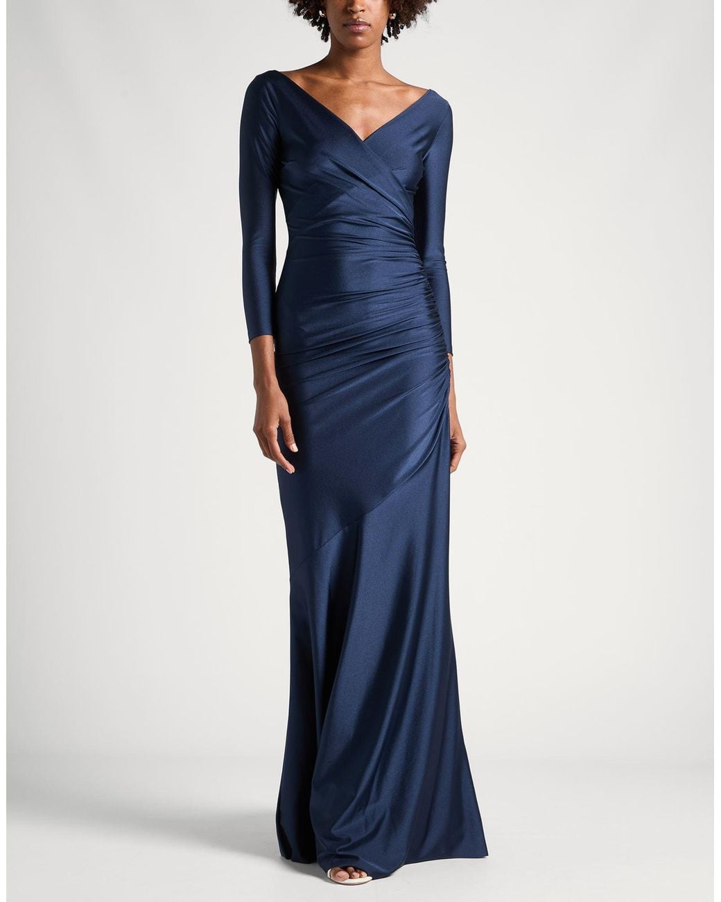 La Petite Robe Di Chiara Boni Blue Maxi Dress Polyamide, Elastane