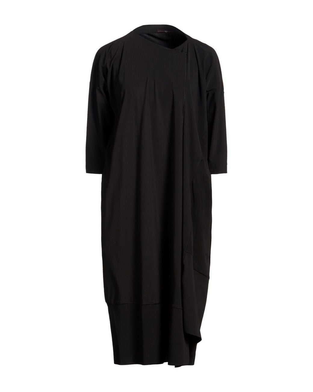 High Black Midi Dress Nylon, Elastane