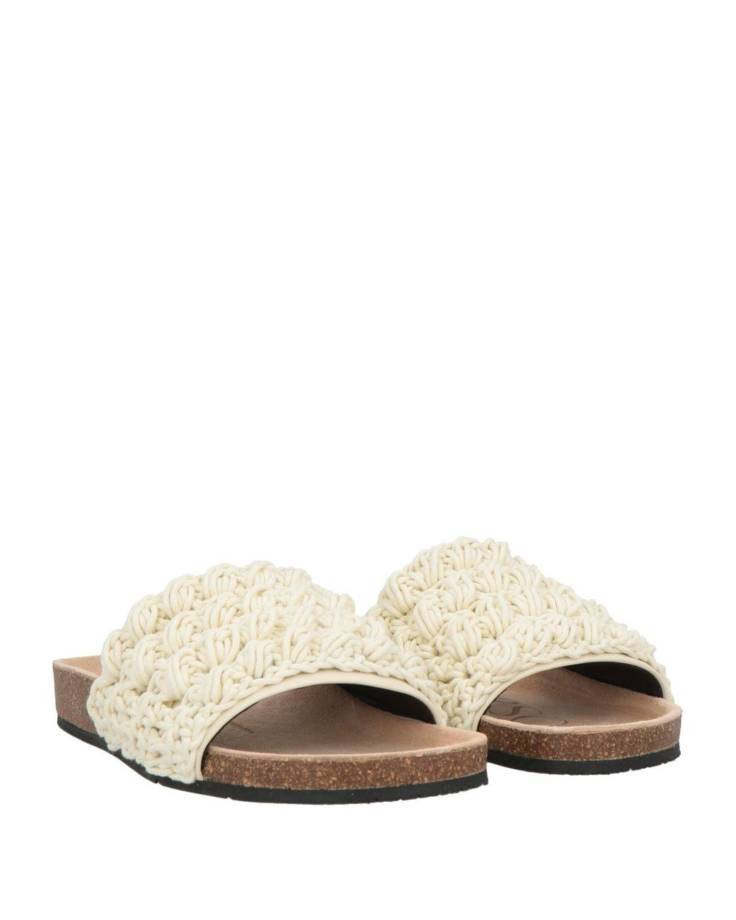 J.W. Anderson White Sandals Calfskin, Synthetic Material