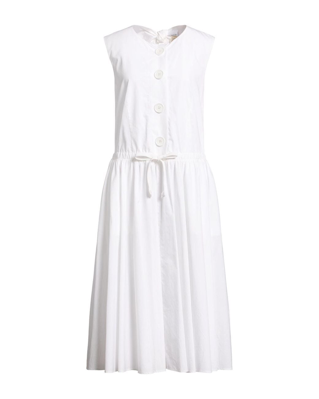 Patou White Midi Dress Cotton