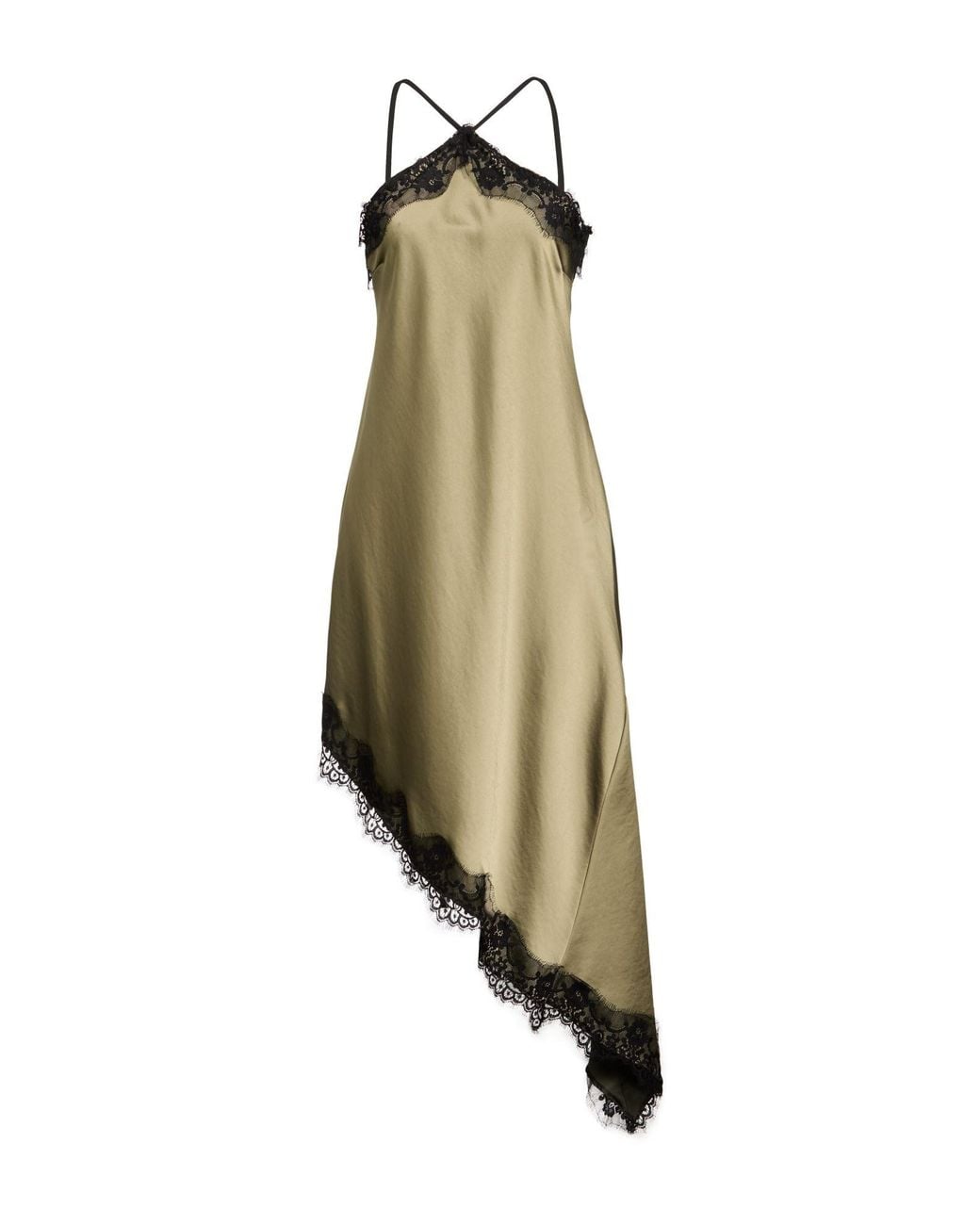 Haveone Green Midi Dress Polyester