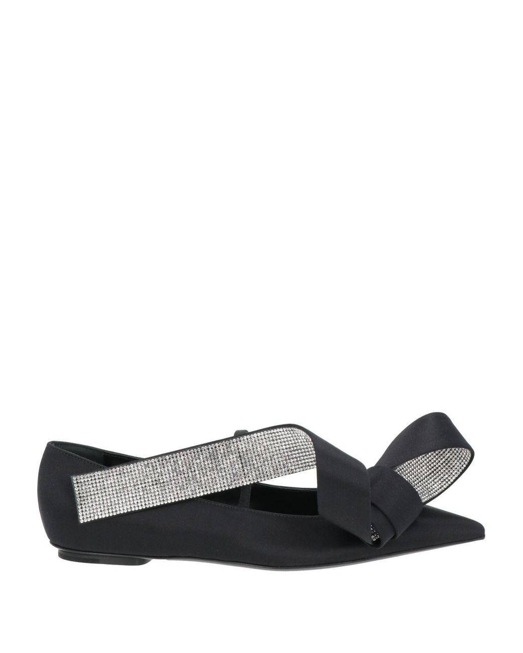 Sergio Rossi Black Ballet Flats Textile Fibers