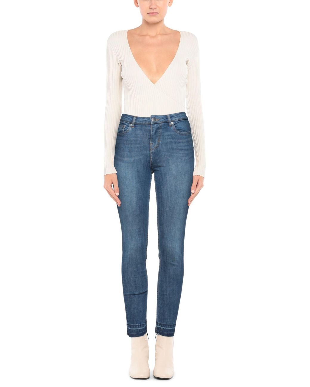 Maje Blue Denim Trousers