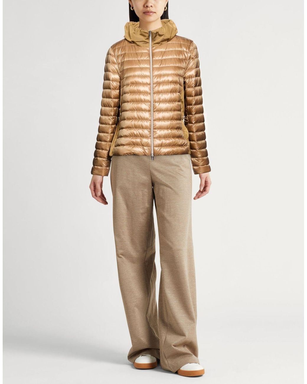 Herno Brown Puffer Polyamide, Polyester