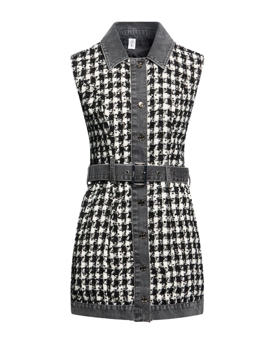 Liu Jo Black Mini Dress Polyester, Cotton
