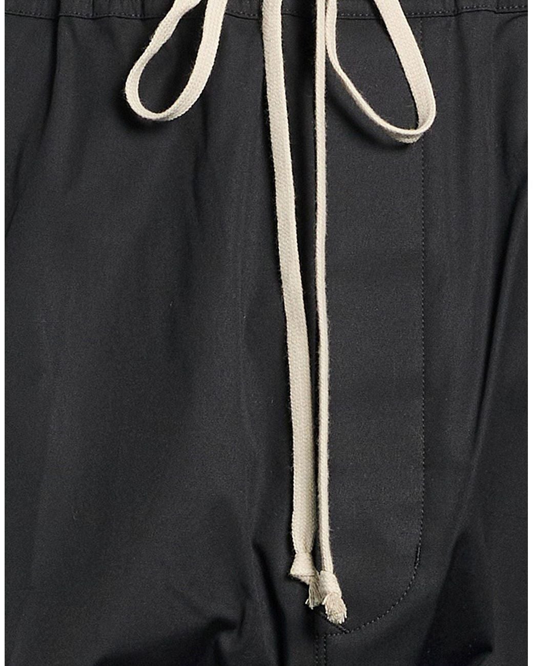 Rick Owens Black Pants Cotton, Elastane for men