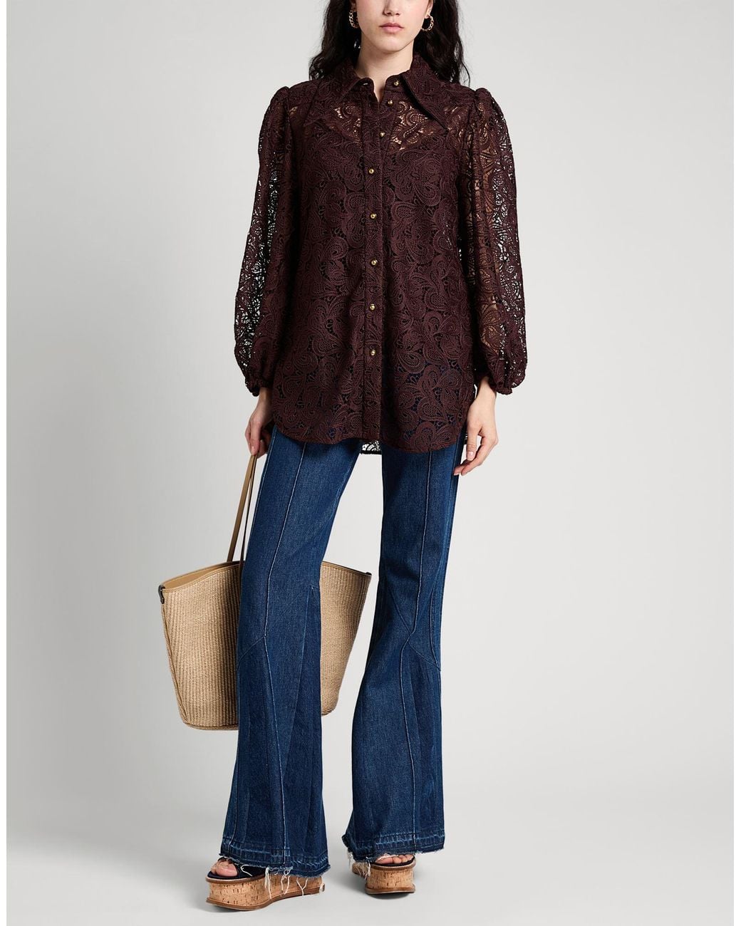 Zimmermann Black Shirt Polyester, Cotton