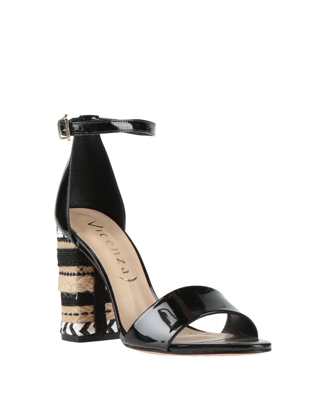 Vicenza Black Sandals Leather