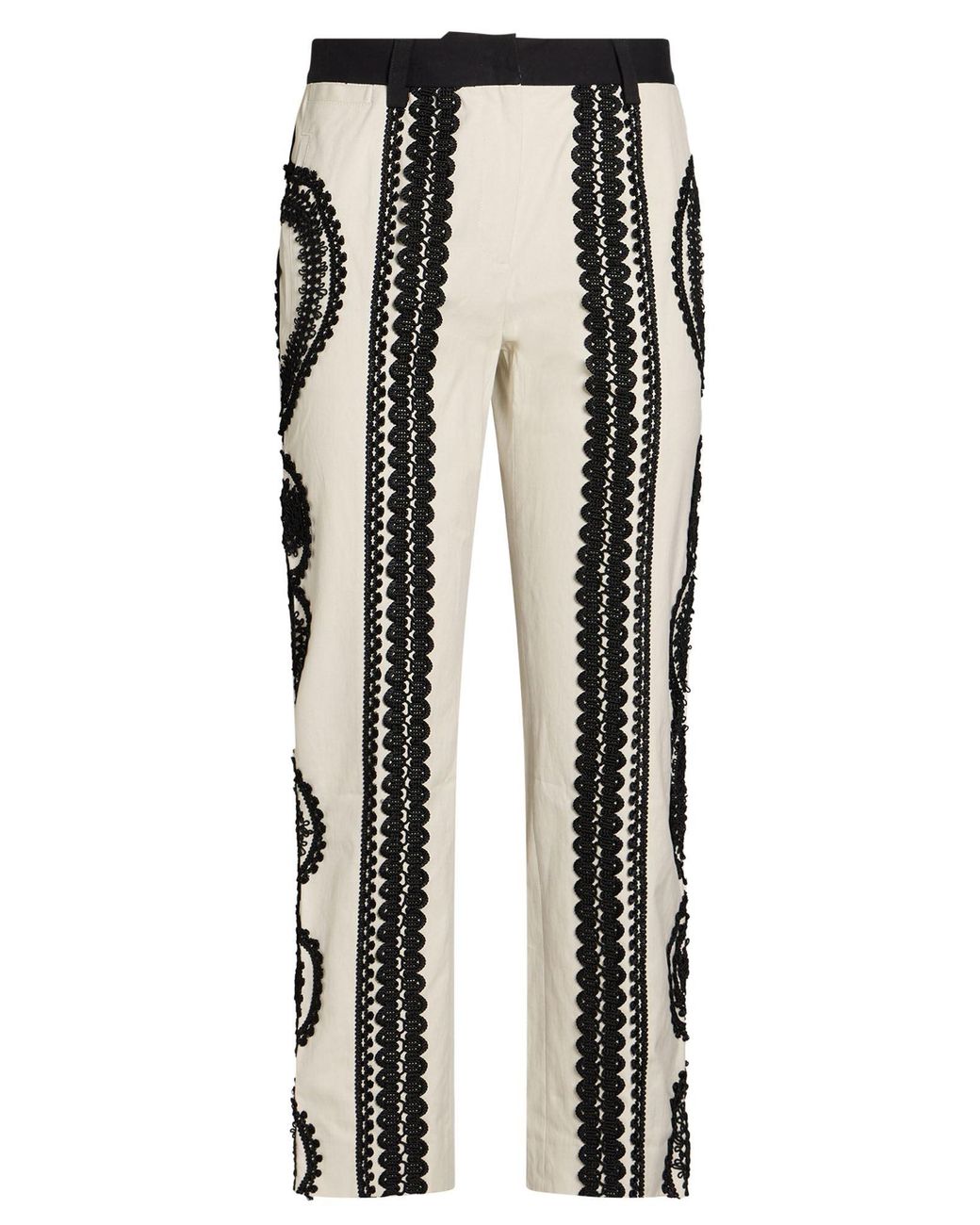 Dolce & Gabbana White Pants Cotton, Viscose, Silk, Elastane, Polyester