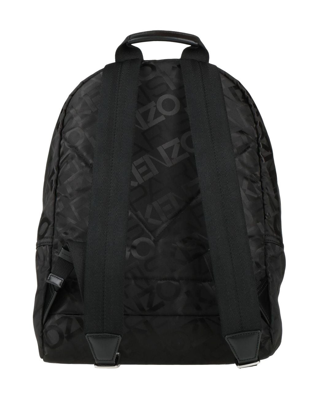 KENZO Black Backpack Polyester, Leather for men