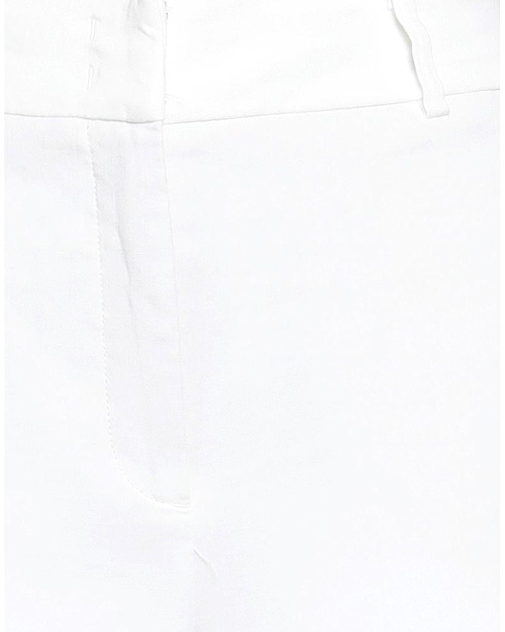 Cambio White Pants Linen, Cotton, Elastane