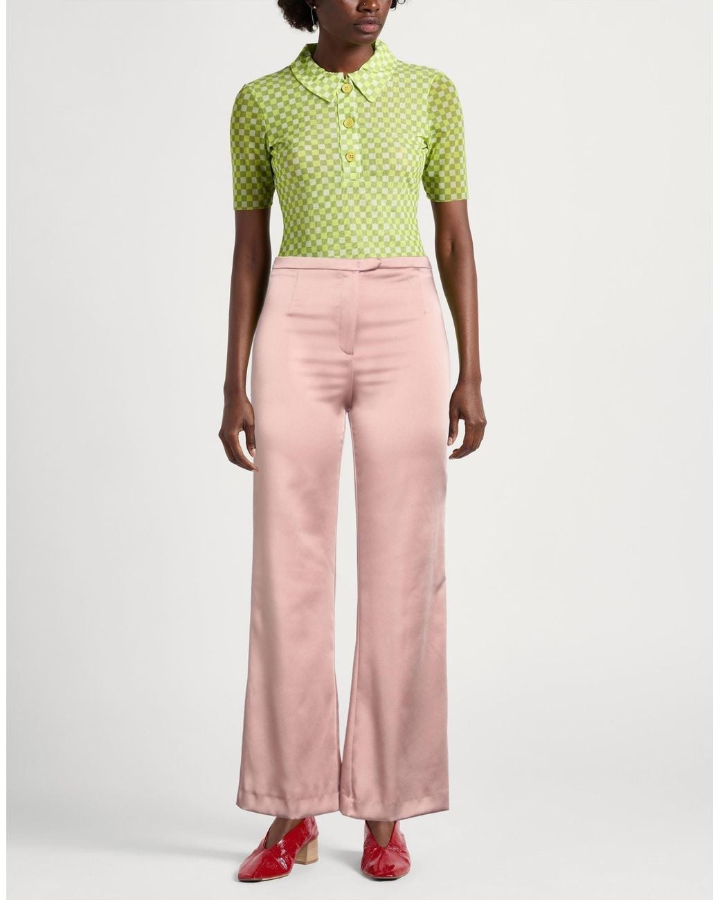 Maliparmi Pink Antique Rose Pants Polyester, Elastane