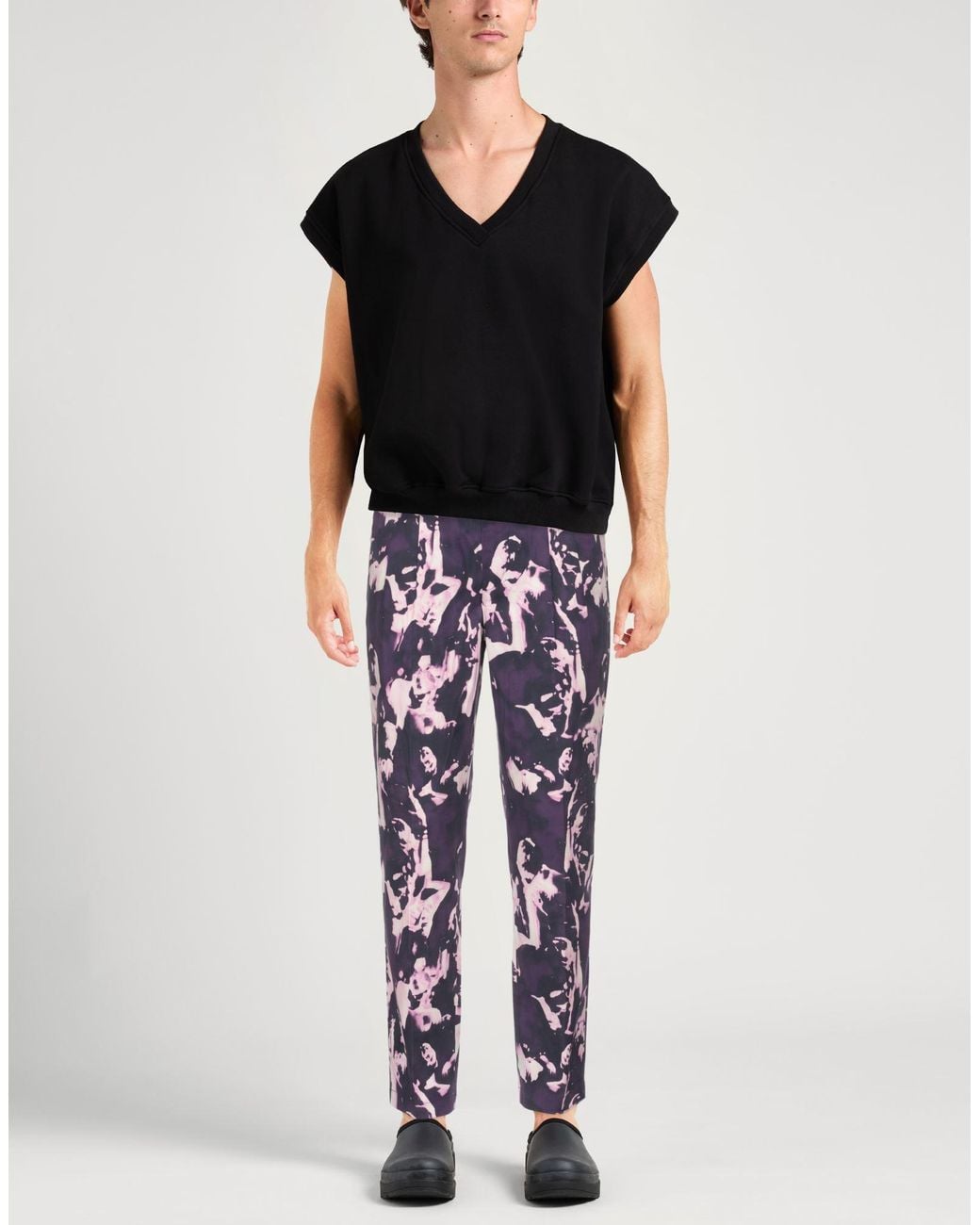 Grifoni Blue Pants Cotton, Elastane for men