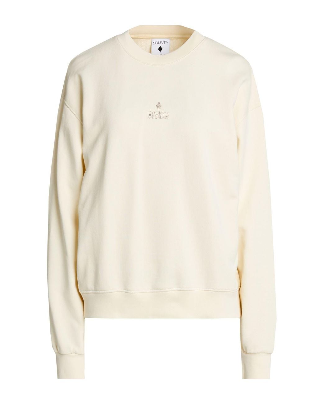 Marcelo Burlon White Cream Sweatshirt Cotton