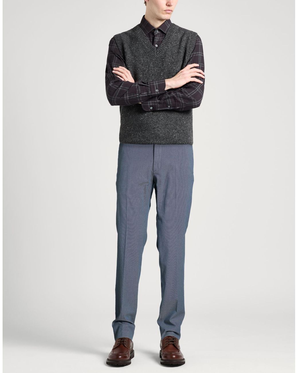 Incotex Blue Midnight Pants Cotton, Elastane for men