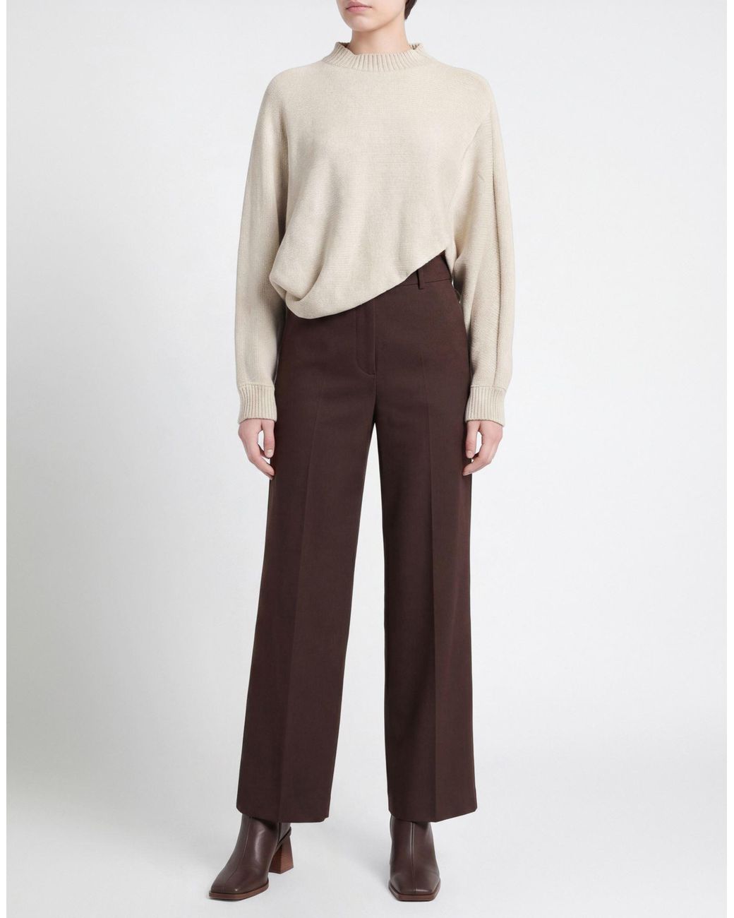 Alaïa Natural Turtleneck Linen, Cotton