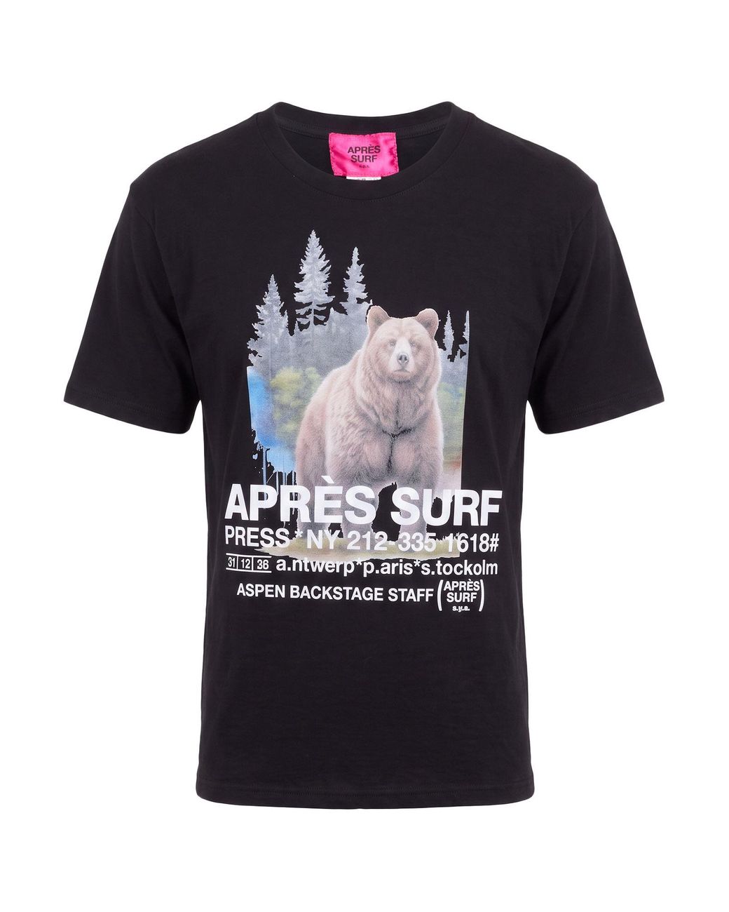 APRÈS SURF Black T-Shirt Cotton for men