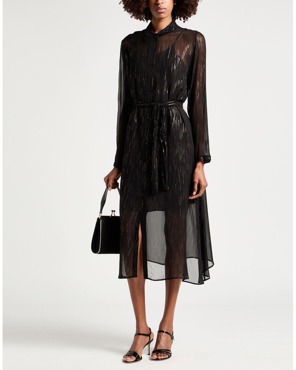 ARMANI EXCHANGE Black Midi Dresses