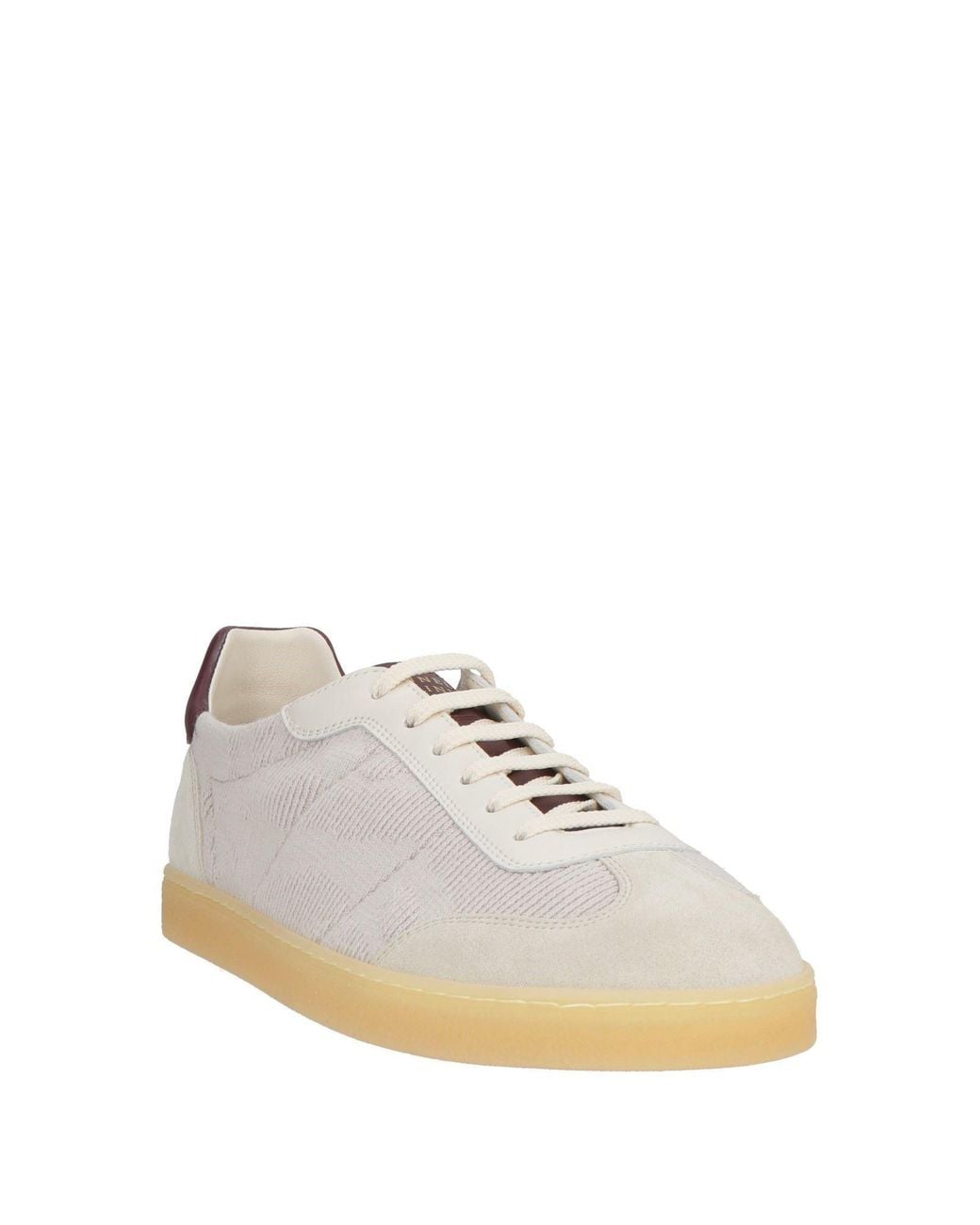 Brunello Cucinelli White Light Sneakers Leather, Textile Fibers for men