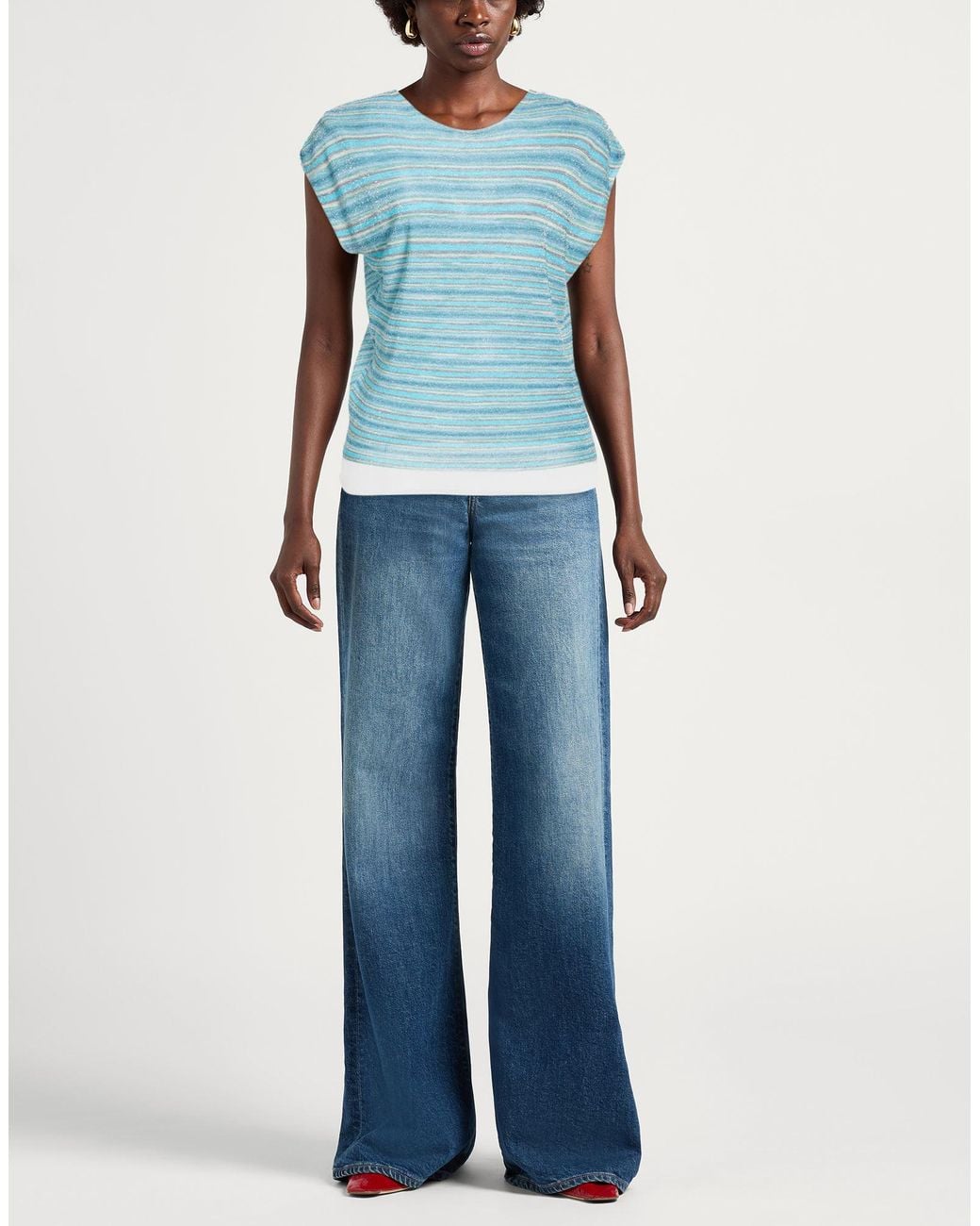 Twinset Blue Sweater Viscose, Polyester, Polyamide