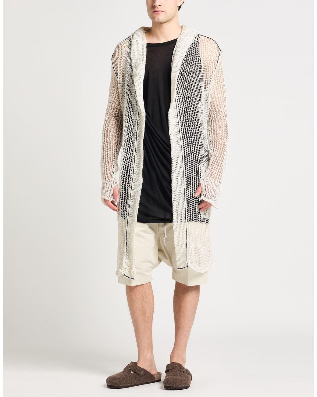 Masnada White Cardigan Linen for men