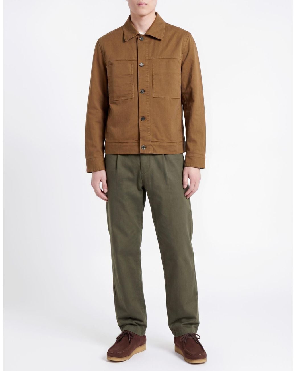Barena Brown Jacket Cotton, Elastane for men