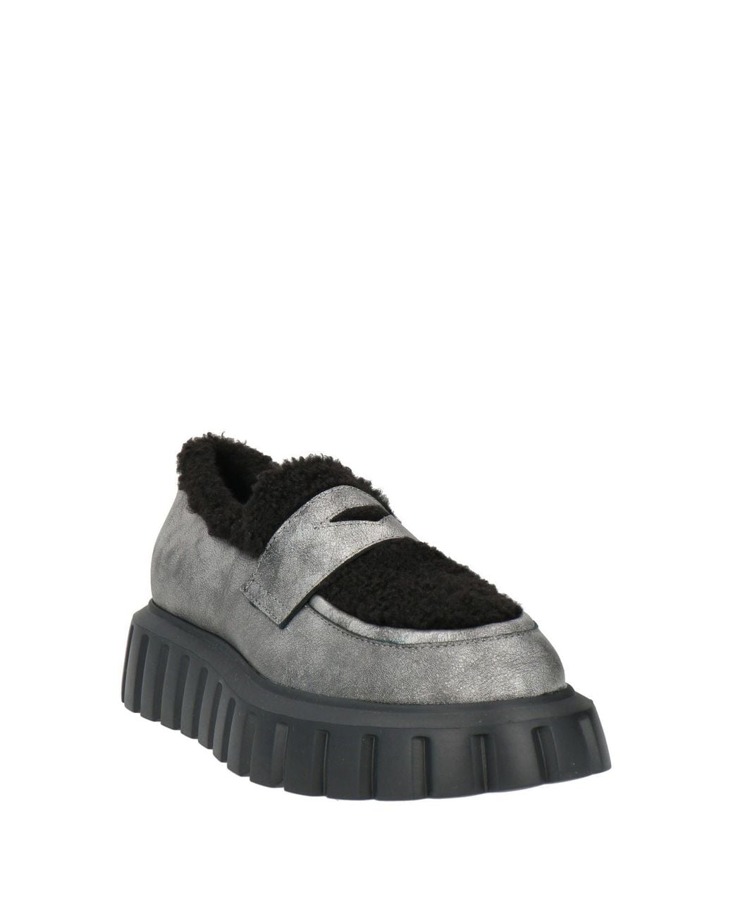 Voile Blanche Gray Loafers Textile Fibers